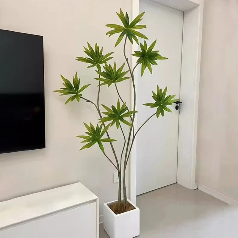 

Современные искусственные растения, большое украшение, искусственное растение, зеленый эстетический искусственный бонсай, балкон, красивое растение, украшения для пола