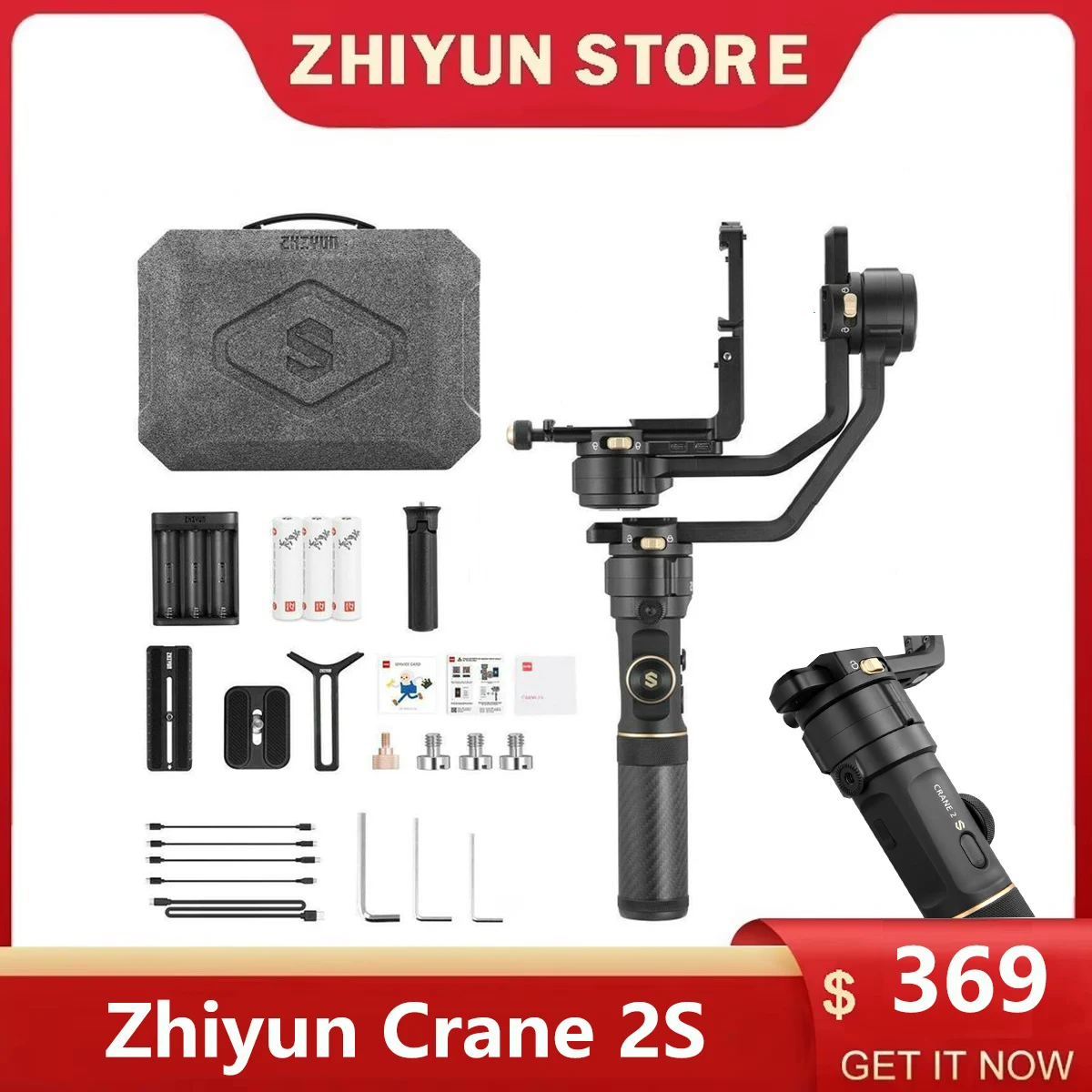 

Zhiyun Crane2S Crane 2S 3-Axis Handheld Gimbal Stabilizer for DSLR and Mirrorless Camera compatible Sony Panasonic LUMIX Nikon