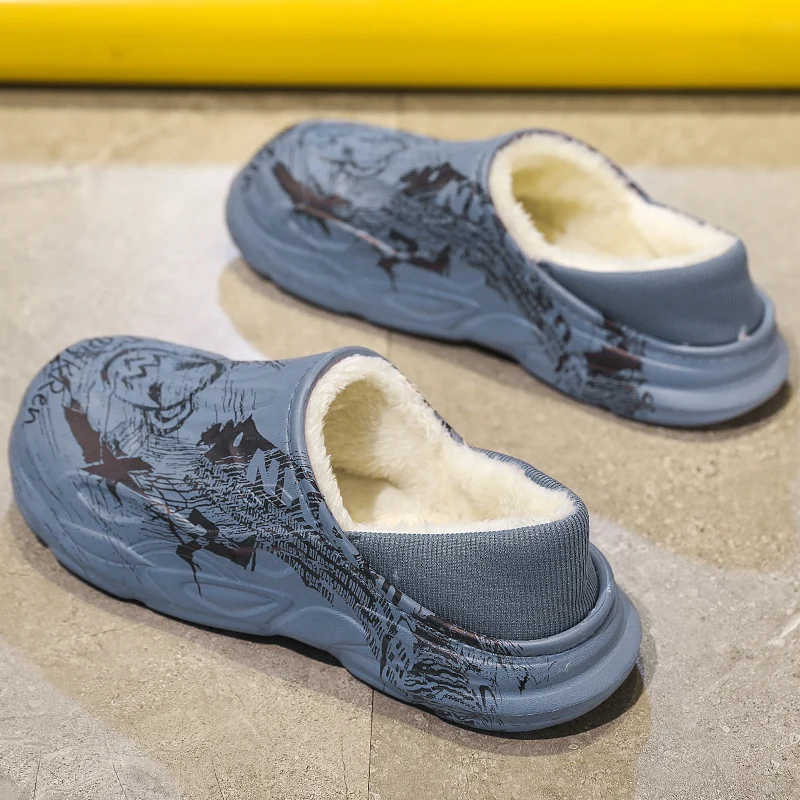 حجم 47 شبشب شتوي للرجال إيفا حذاء كاجوال داخلي خارجي دافئ أفخم منصة عدم الانزلاق مقاوم للماء أحذية الموضة الشباب