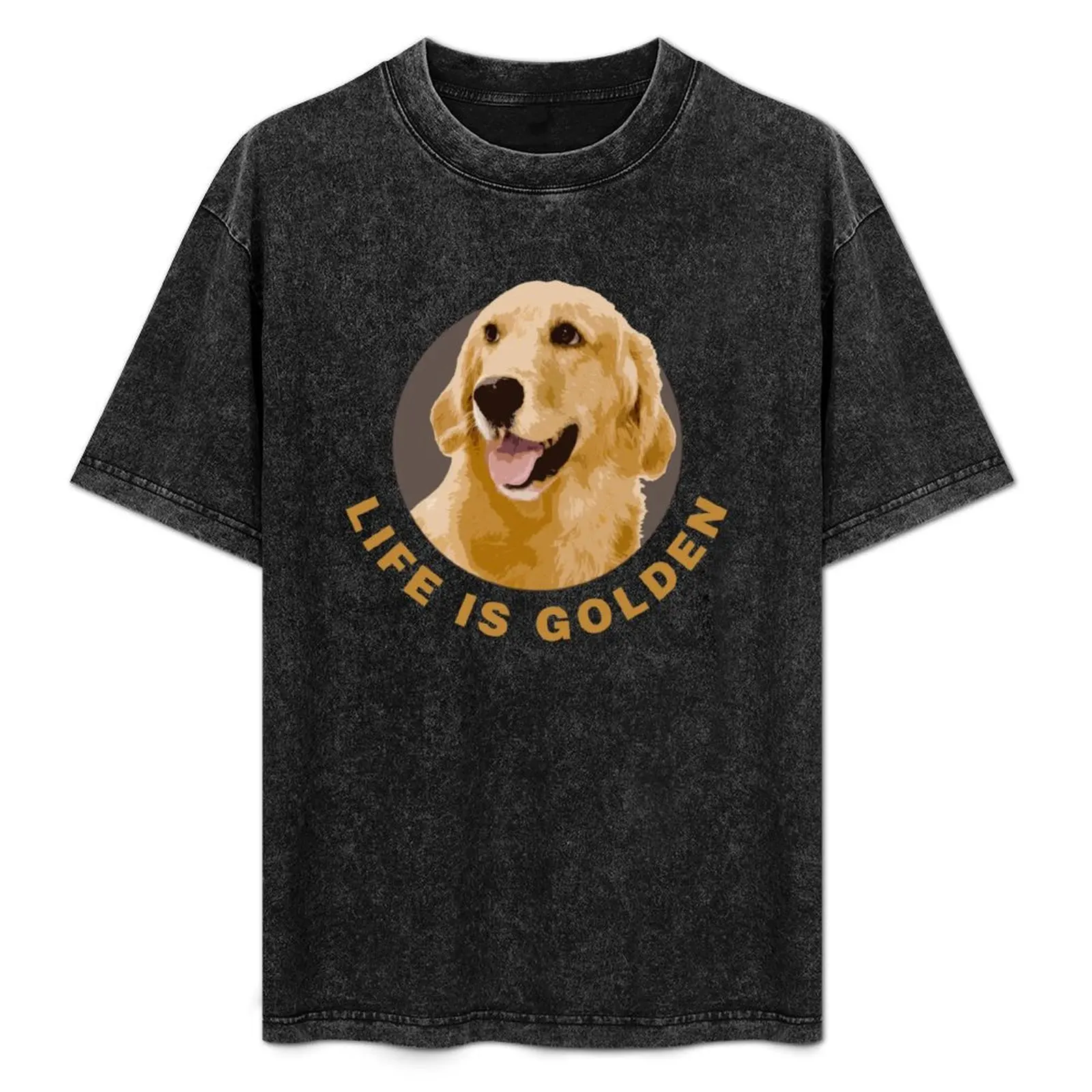 

Футболка Life Is Golden, Retriever That Is с классическим принтом и короткими рукавами