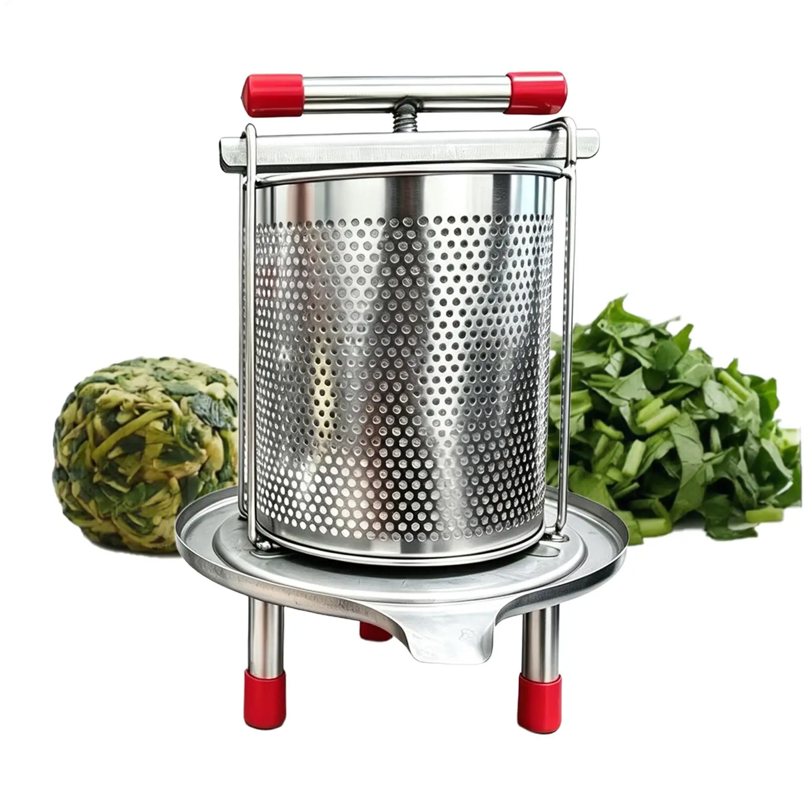 Fruit Press 2.8L with Cross-Beam Stainless Steel Food-Grade Crusher Cider Juice Maker Vegetable Juicer for Honey Cheese Olive
