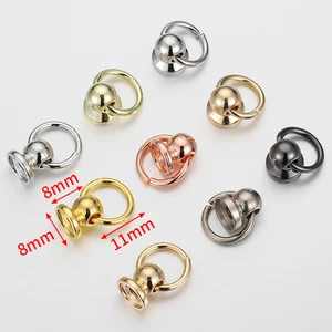 20 set Tiang Bola Logam dengan Kancing Cincin O Paku Keling Sekrup Paku Kepala Bulat Belakang Paku Tempat Kerajinan Kulit Aksesori Dekorasi Casing Ponsel 10 tempat pesona ponsel penjualan terbaik - №