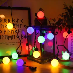 2024 New Year Decoration Christmas Garland Fairy Lights EU Plug 5M 20LEDs Globe String Lights for Garden Wedding Camping Party