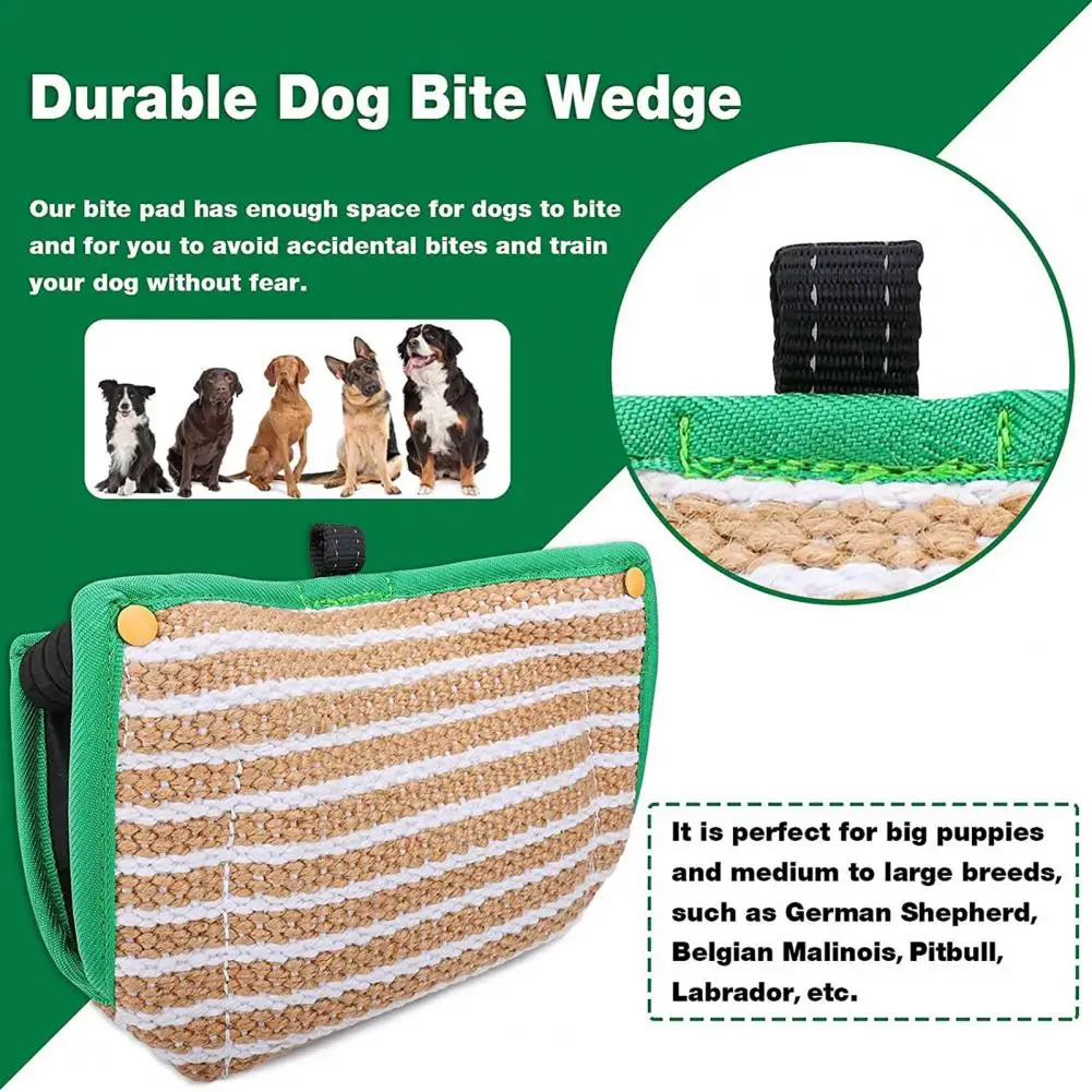 Dog Bite Sleeve  Soft Jute Dog Training Bite Pillow  Reusable Dog Training Pillow