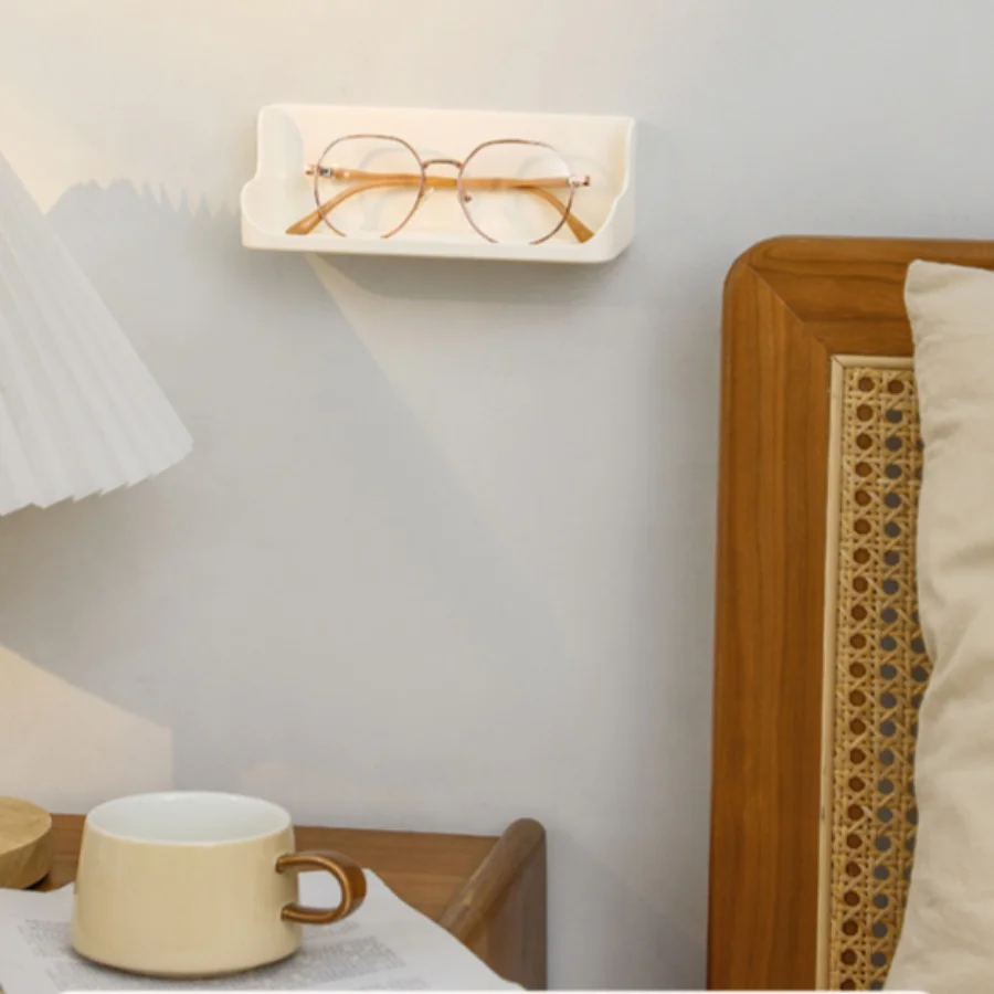 1 Multi-Functional Wall-Mounted Storage Rack, Bathroom No-Drill Drainage Storage Rack for Miscellaneous Items, Eyeglasses, Sunglasses, Frame Bedside