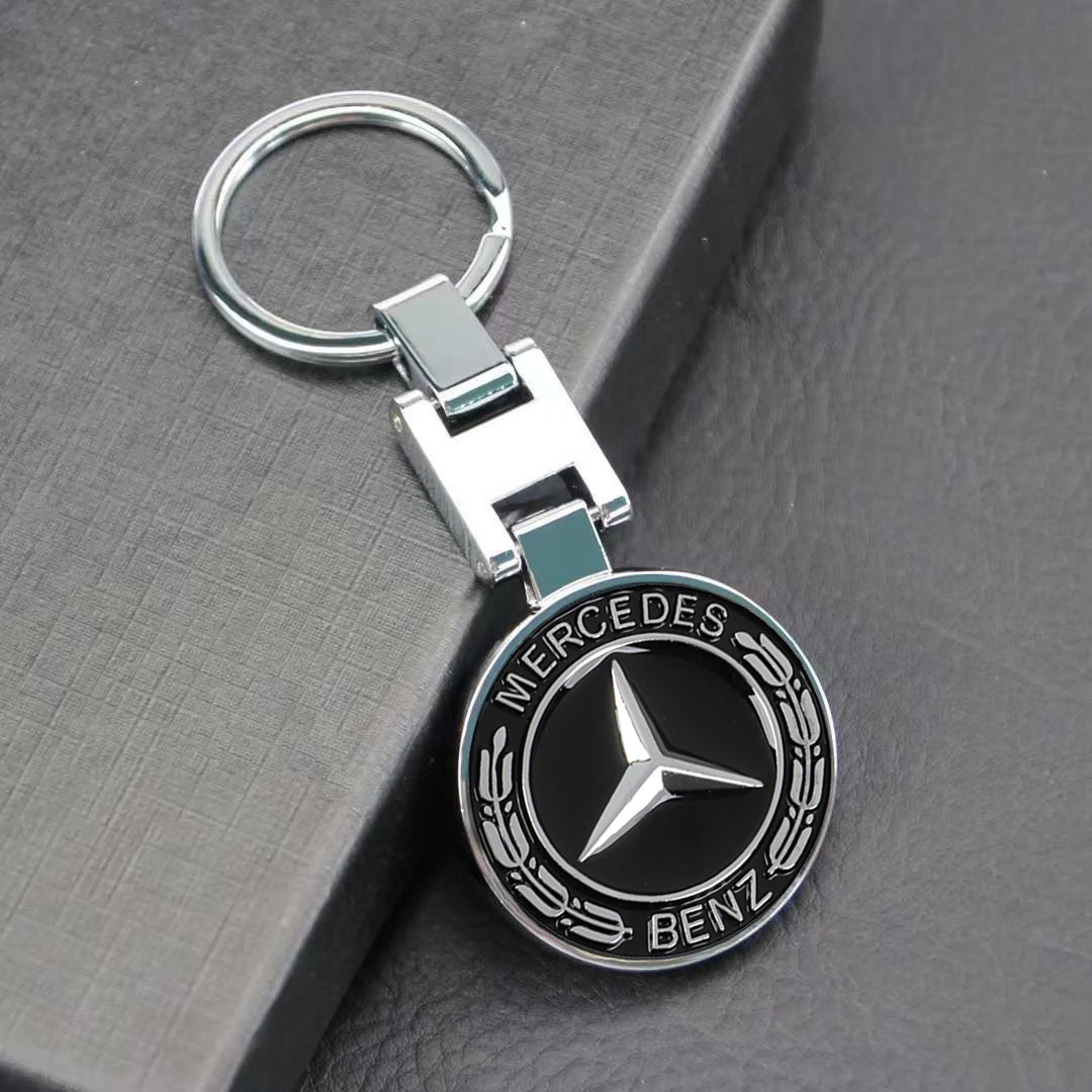 1Pcs Car Emblem Keychain Metal Key Ring Accessories For Mercedes Benz AMG Smart W205 C300 W203 W206 W108 W124 W126 W140 W168