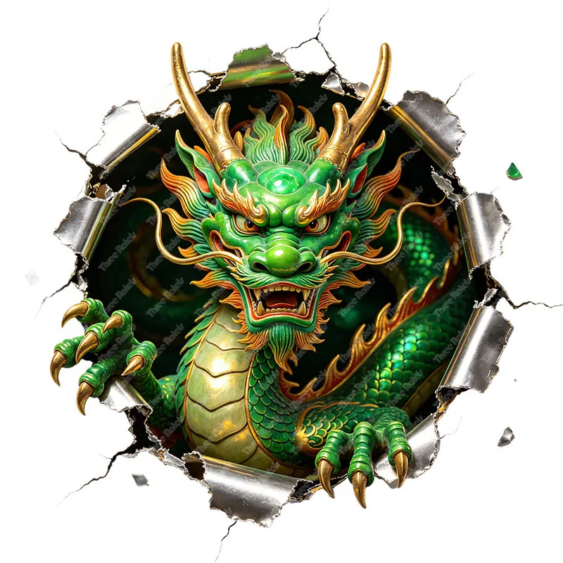 Three Ratels CAB65 powerful Dragon Hole breaking stickers for home decoration wall stickers Car decals