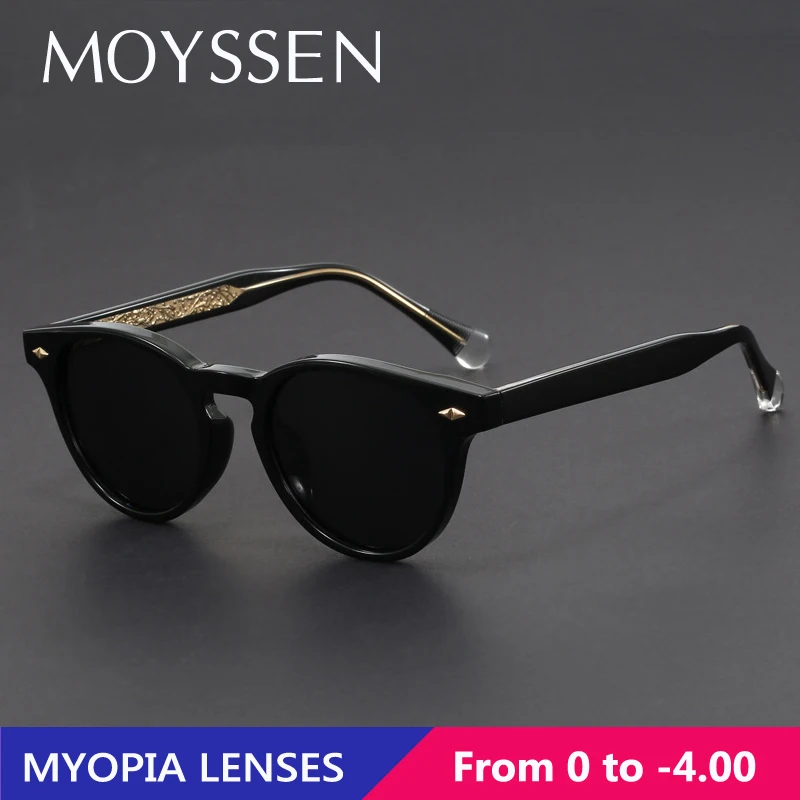 

2025 Women Polarized Rivet Round Vintage Sunglasses Men Brand Designer Uv400 Myopia Prescription Lenses Sun Glasses with Diopter