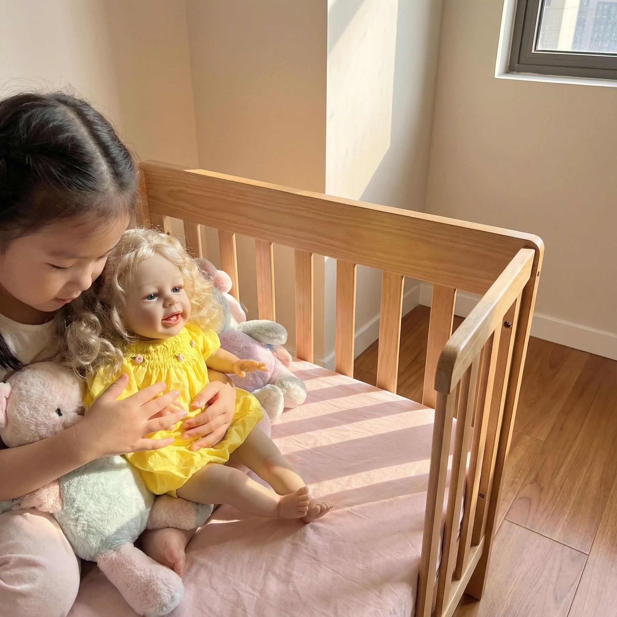 NPK 20 inch pasgeboren herboren pop Yannik meisje peuter collectible kunst pop 3D huid zichtbare aderen geschilderd afgewerkt