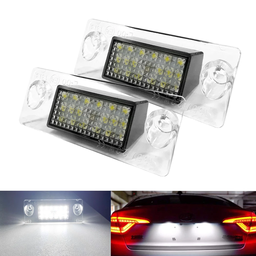 

2X CANBUS No Error LED Car License Plate Light Number Lamp 6000K Bulb For Audi A4 B5 A3 8L S3 Sportback S4 Avant S5 B58D9943021