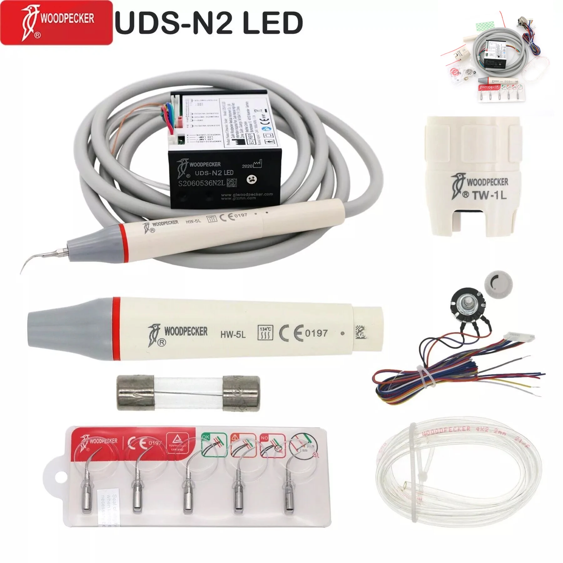 

Woodpecker Dental LED Ultrasonic Piezo Built in Scaler UDS-N2 LED Handpiece EMS