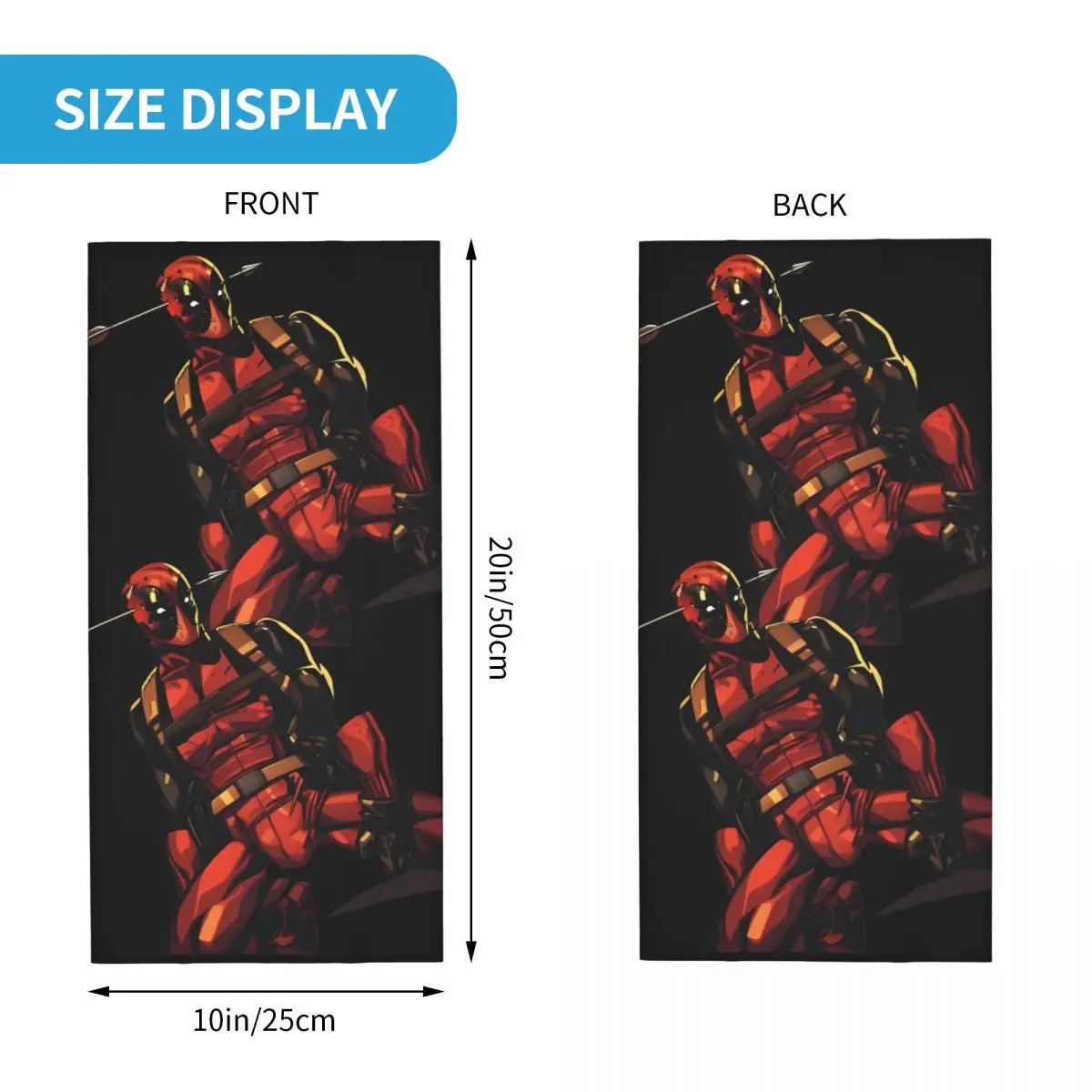 Deadpool Disney Marvel Deadpool & Wolverine Film Bandana Neck Cover Printed Motorcycle Club Wrap Scarf  Balaclava Cycling