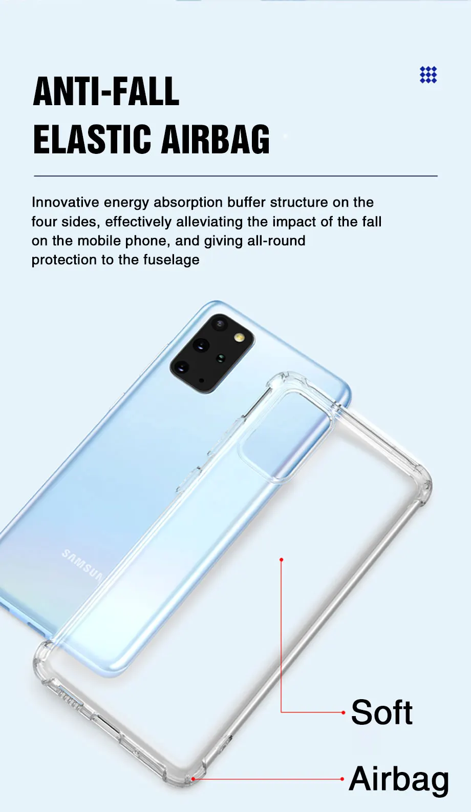 Clear Airbag Cover Case for Samsung Galaxy S20 FE Plus Ultra 5G Soft Phone Back Funda SamsungS20 S20FE S20Plus S20Ultra F E Gel