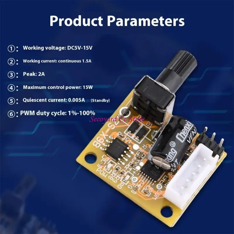 15W BLDC 3 Phase Brushless Motor Driver 15W Motor Speed Controller Reverse Polarity Protective Controller Board