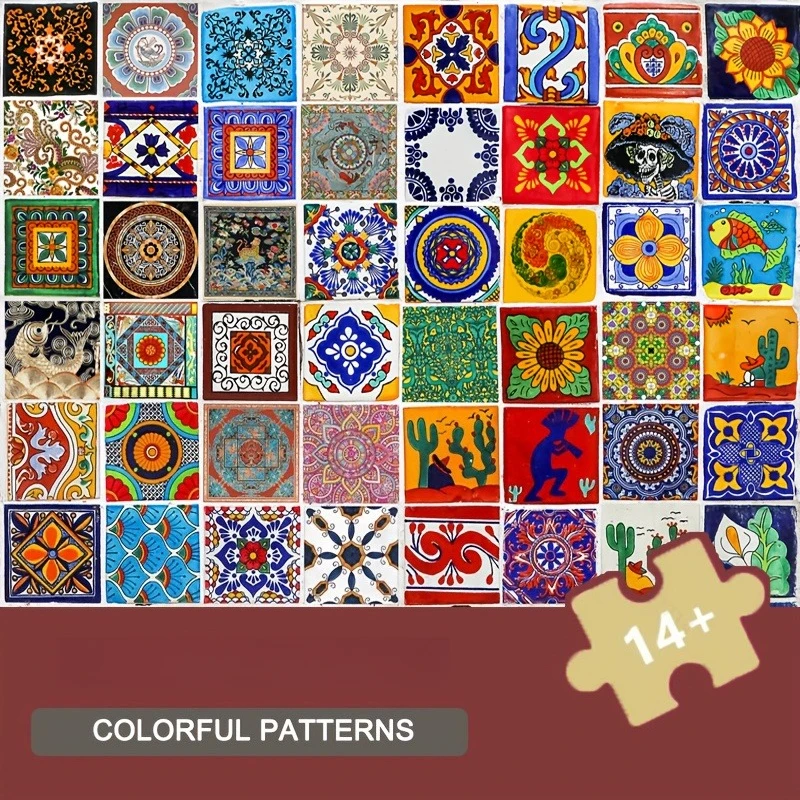 500/1000/1200/2000PCS Jigsaw Puzzle Peaceful Colorful Abstract Art For Adults Ideal For Stress Relief And Relaxation