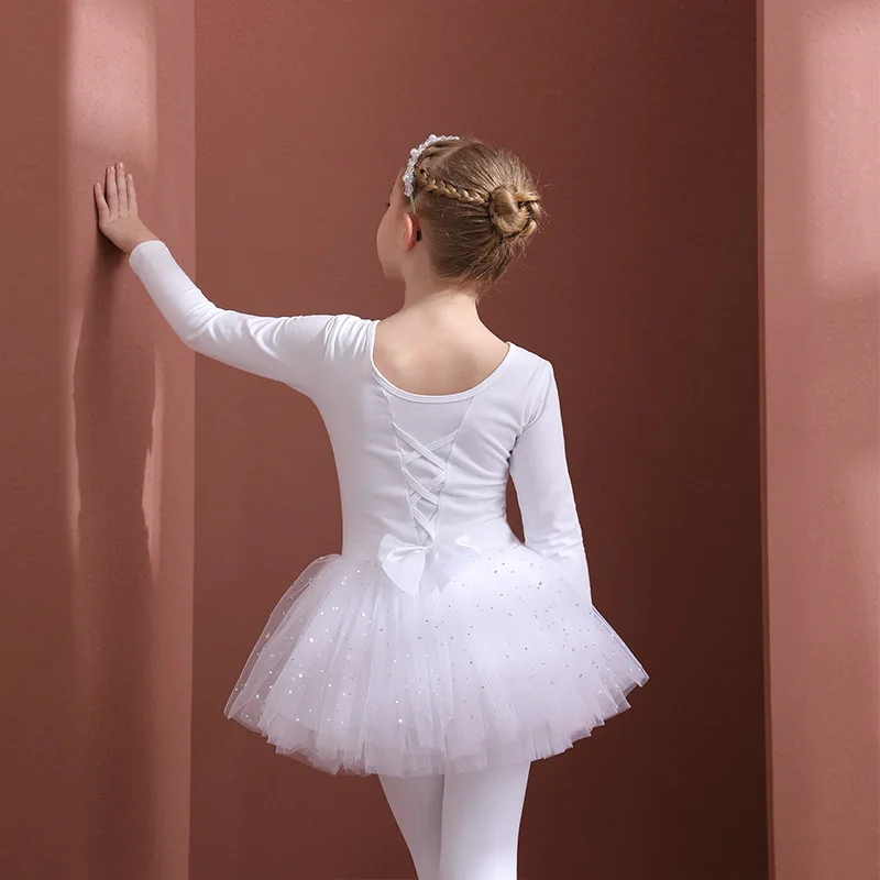 Justaucorps de ballet fille avec jupe ensemble de justaucorps de ballet pour tout-petits-jupe tutu multicolore et justaucorps pour cours de danse (jupe détachable)