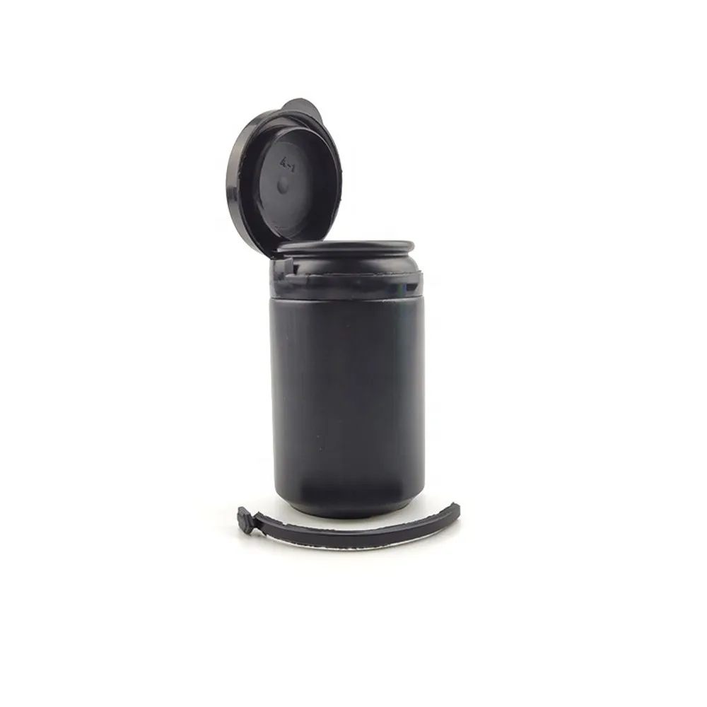 52PCS 60ml black/white HDPE medical pill bottle with pull ring cap for pills, capsules,solid powder bottle