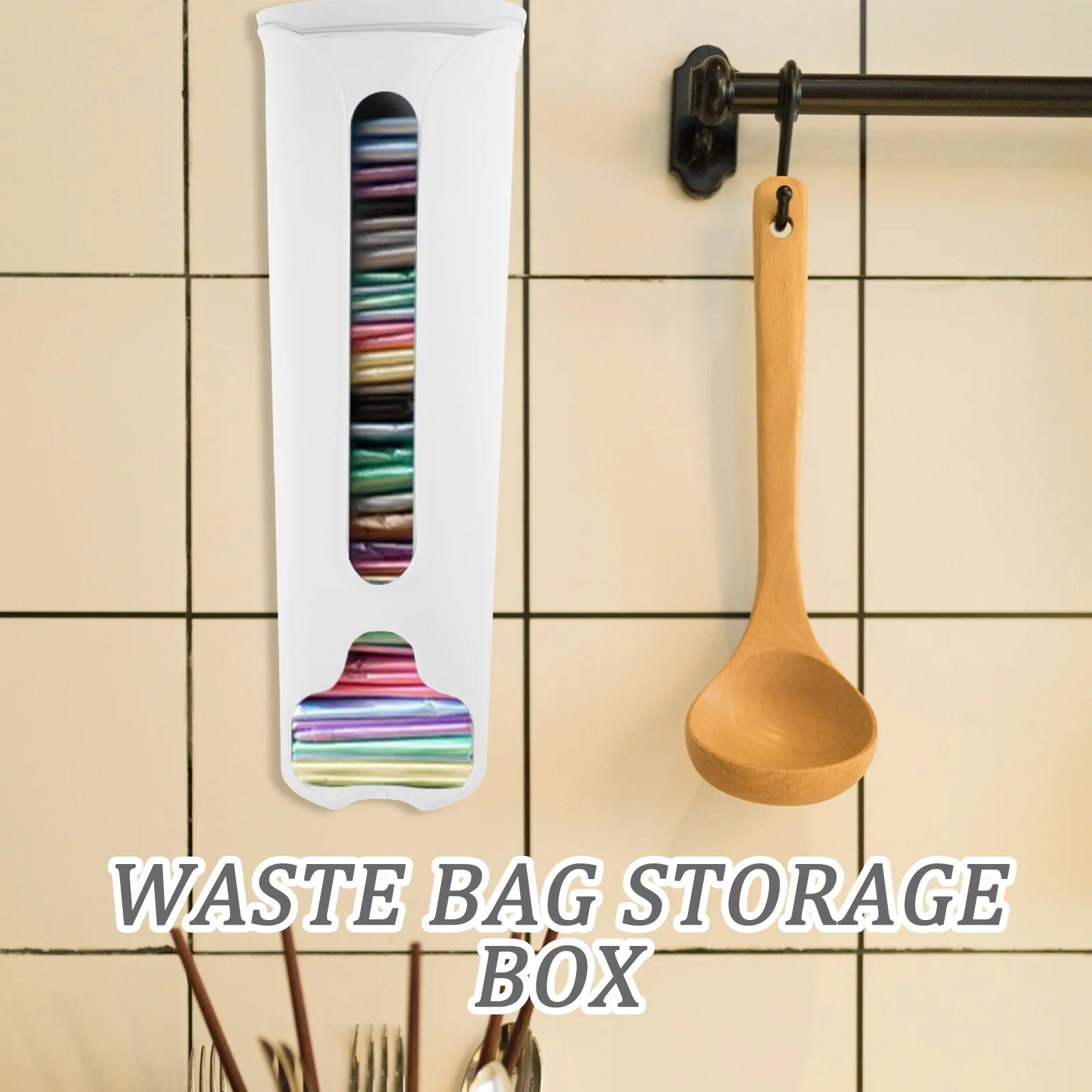 Garbage Dispenser Grocery Plastic Holder and Trash Organizer Fresh-keeping Storage Container Bags