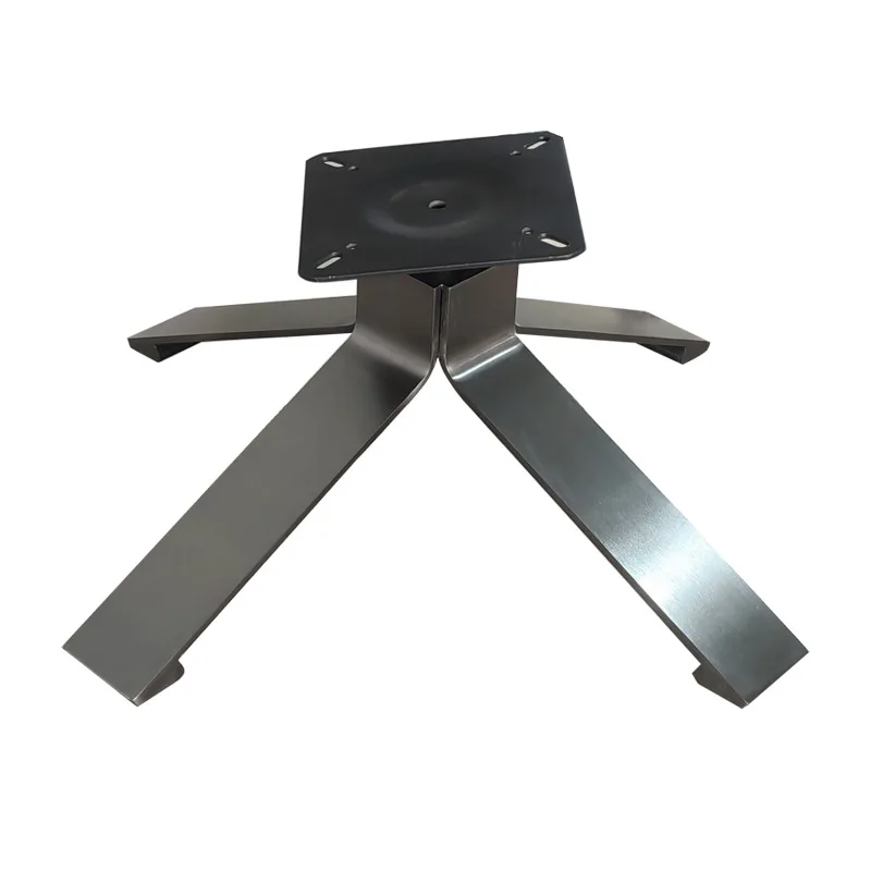 

Italian minimalist leisure chair feet solid stainless steel brushed electroplating rotatable single