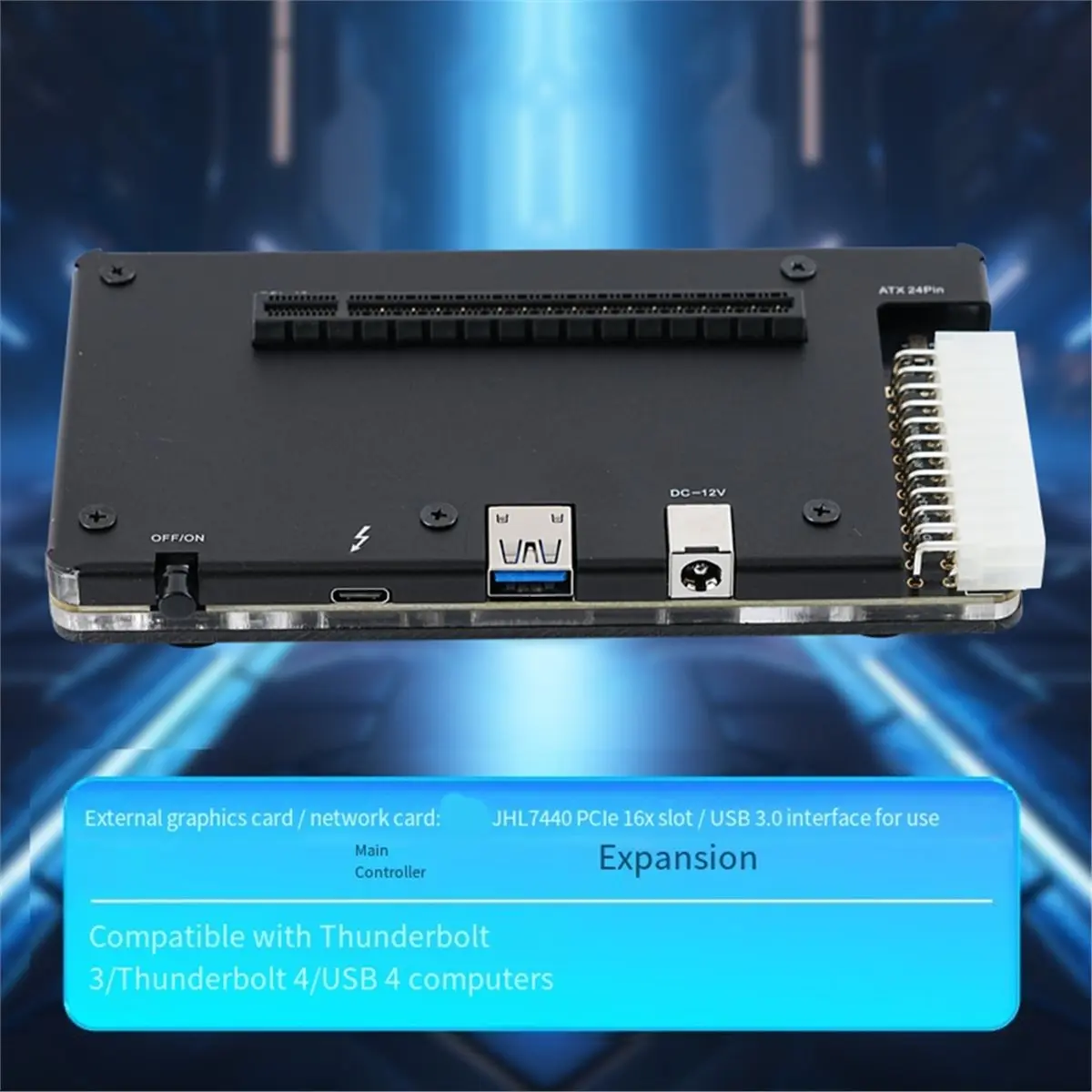 

【To&On-e】 Professional External GPU for 4 Graphics Card Dock EGPU Enclosure USB4.0 ATX 24Pin PCIE Interface