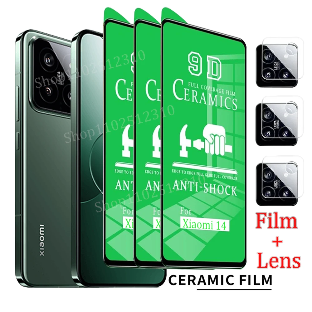 4-6In1 Camera Screen Protector For Xiaomi 14 13 13T 11T 10T Pro Protective Cearmic Film For Xiaomi 12 11 Lite 4G 5G NE Not Glass