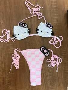 Set Bikini Rajutan Lucu Wanita 2 Buah Pakaian Renang Bikini Mikro Seksi Baju Renang Ikatan 2024 Pakaian Renang Thong Pakaian Renang Wanita Pakaian Renang 10 figur aksi metal gear penjualan terbaik - №