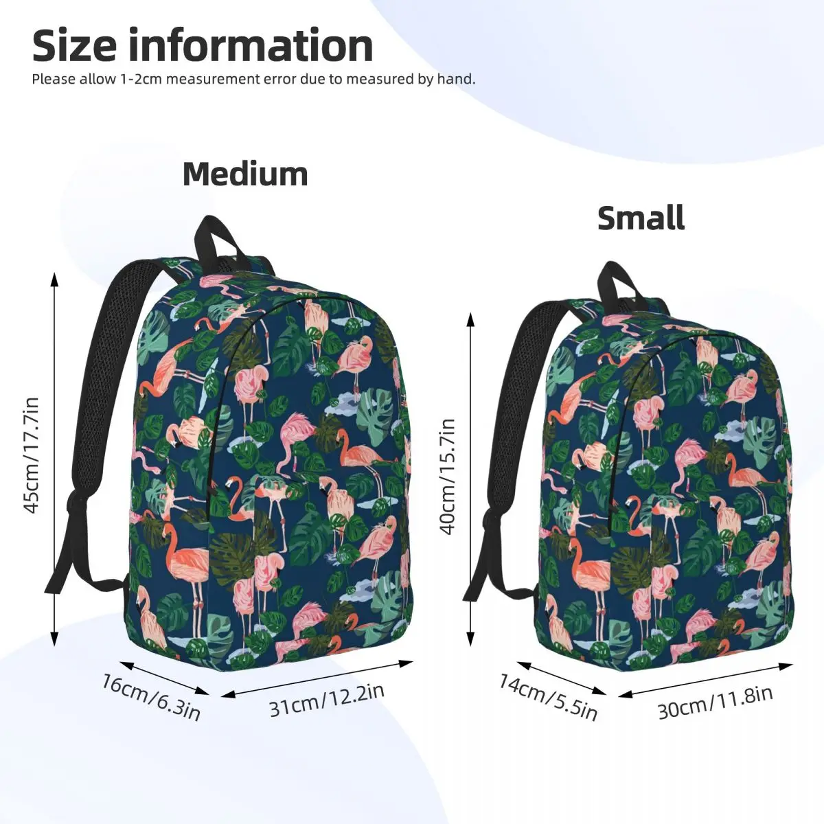 Flamingo tropical 1 mochila mochila grande capacidade meninos meninas bookbag saco de escola sacos de ombro para homens