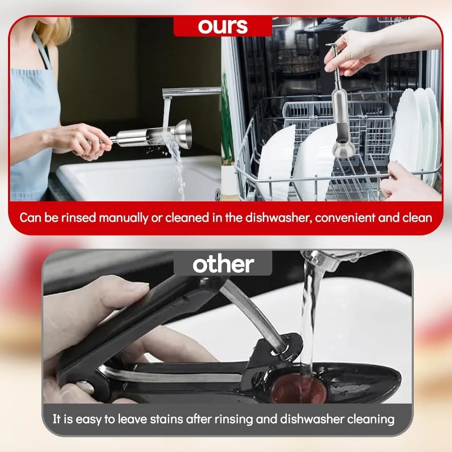 Cherry Pitter Tool SingleHole 304 roestvrijstalen Cherry Pit Remover voor verse en Maraschino Cherries OneHand Press Fruit Pit