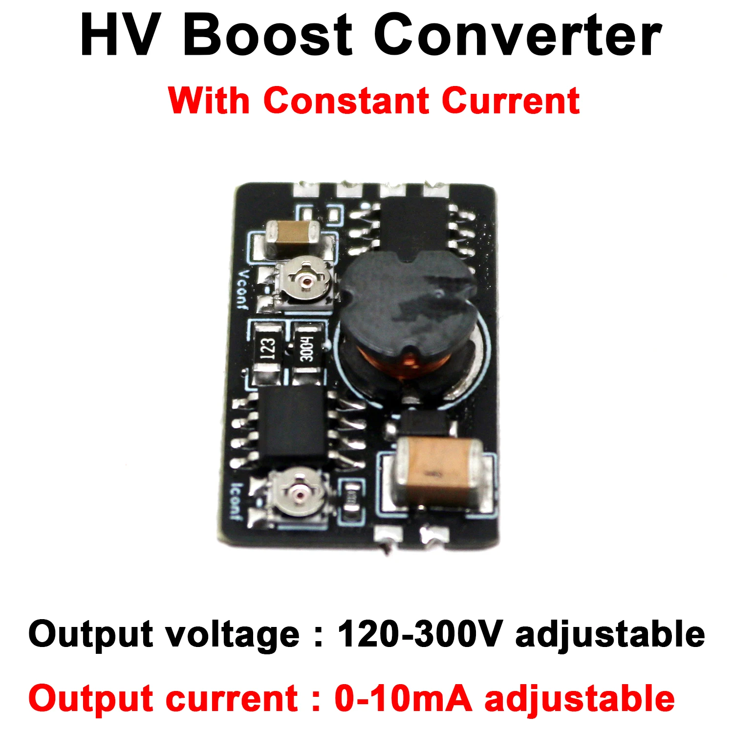 Nixie Tube HV Boost Converter W Constant Current DC 5V-20V TO 150-300V 160V 170V 0-10mA Adjustable Power Supply Magic Eye CLOCK