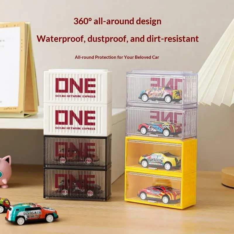 Acrylic 8 Grid Car Display Box Dustproof Cabinet for Model Toy Collectors Display Storage Shelf Home
