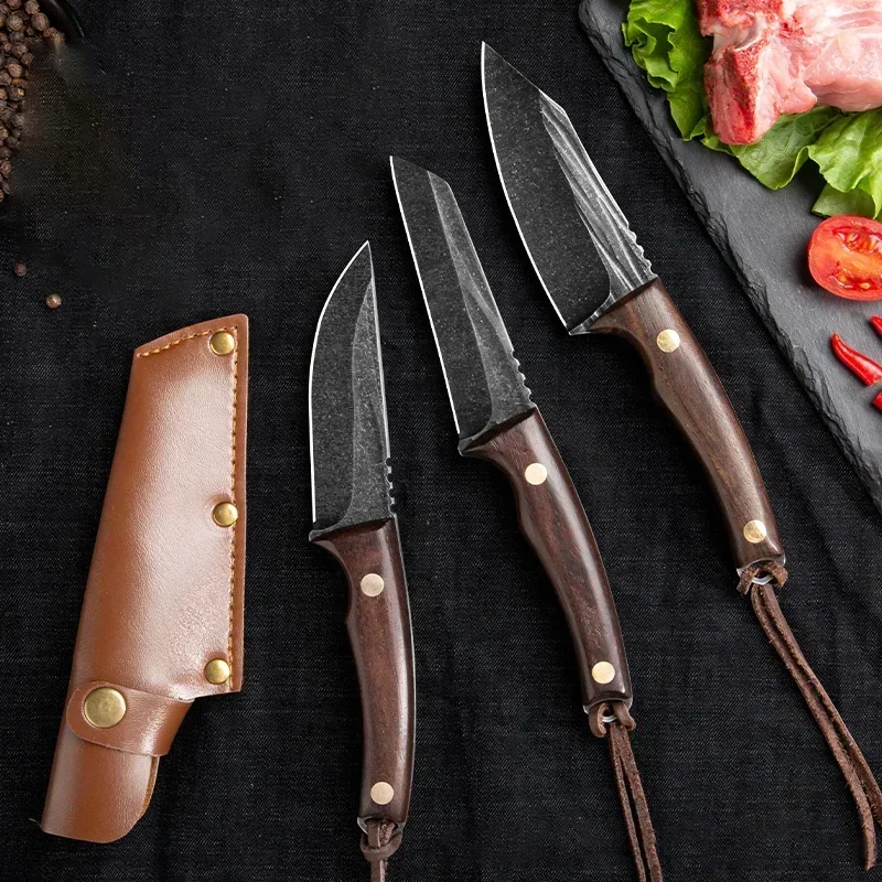 Boning Slicing Knife Cleaver Meat Fruit Vegetables Kitchen Knive Sharp Blade Chef Cooking Utility Knife Stainless Steel Blade