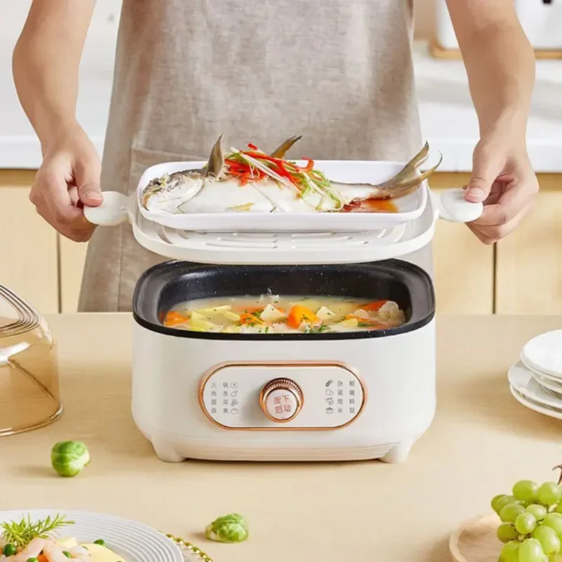 Electric Vegetables Steam Cooker 1200W Big Home Dim Sum Dumpling Bun Warmer Electric Steam Cooker Food Steamer