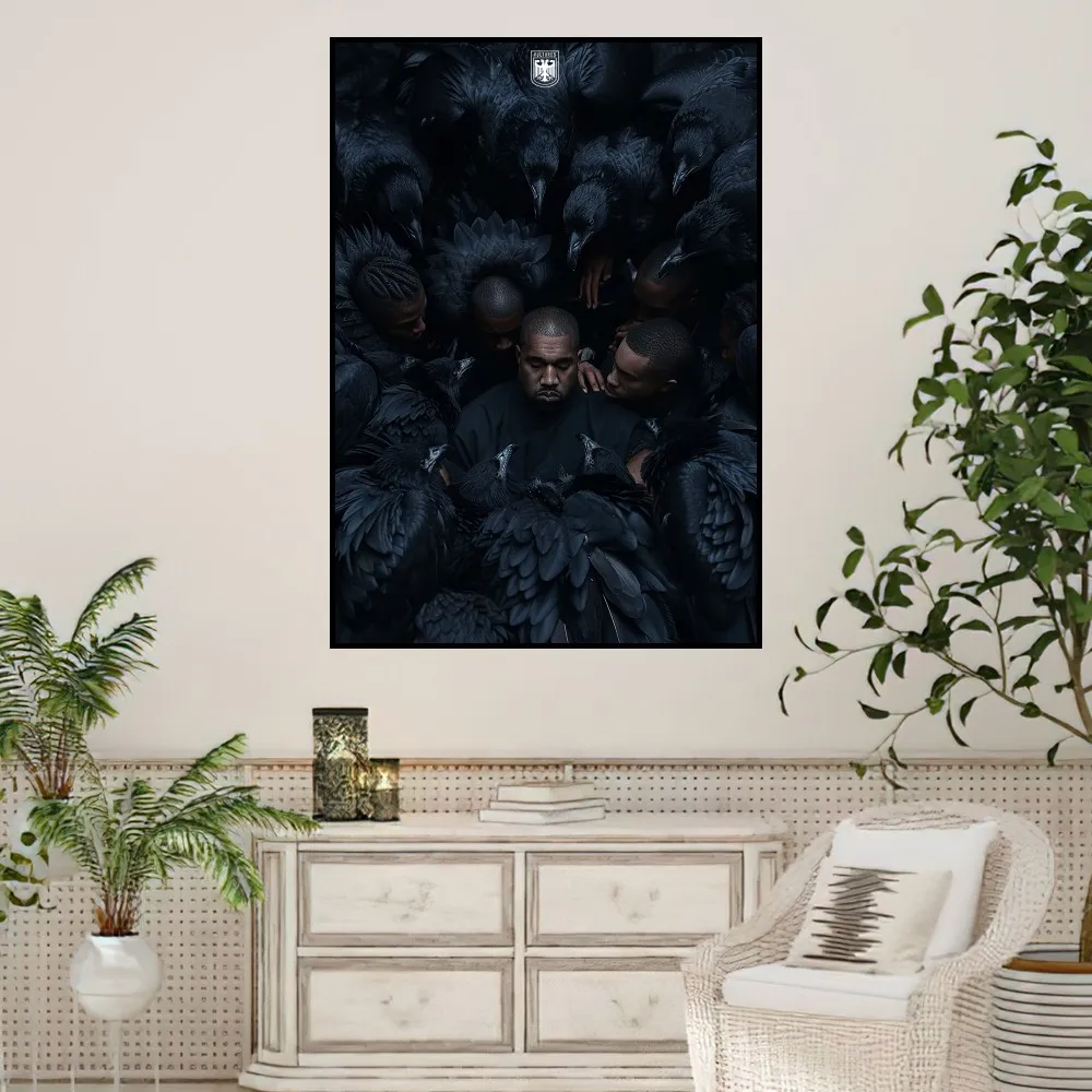 Singer Kanye West vultures 2 P Poster Small Prints Wall Painting Bedroom Living Room Wall Sticker Office