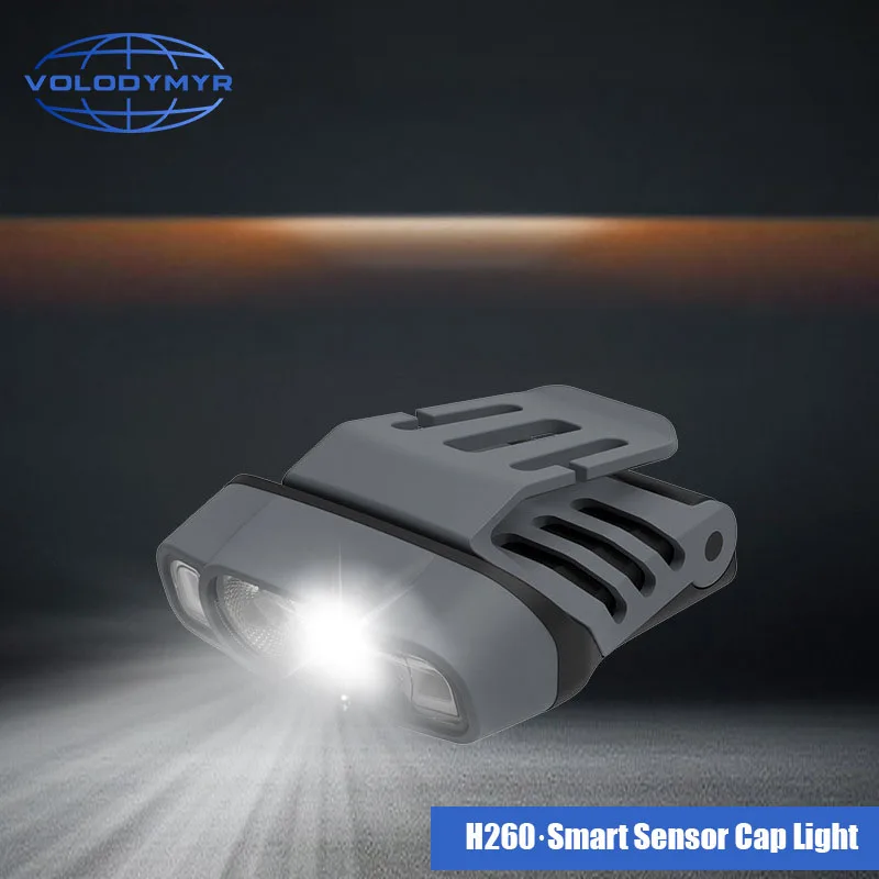 

VOLODYMYR налобный фонарь для ночной рыбалки, головной убор с зажимом, ультра-длительный срок службы батареи, специальный индукционный светильник, супер яркий, перезаряжаемый