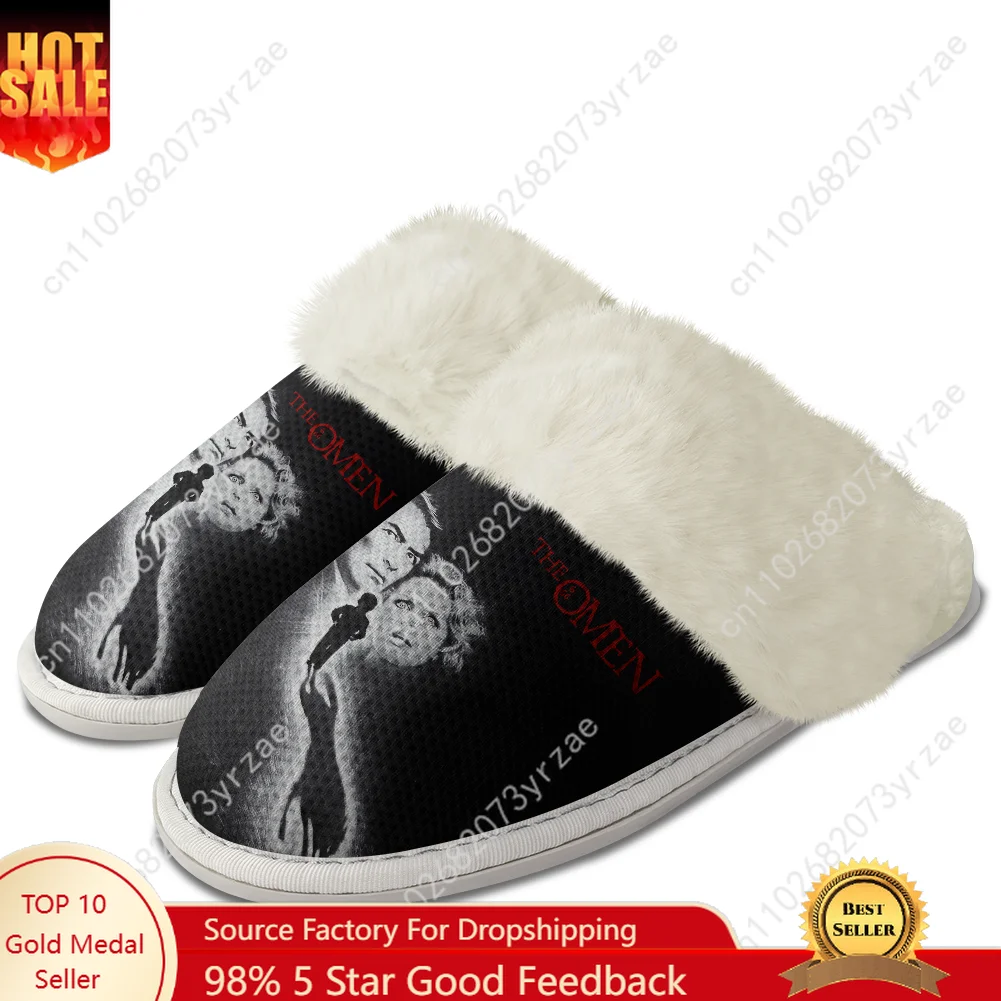 

The Omen Plush Edge Warm Shoe Men Women Home Casual Slipper Bedroom Thermal Cotton Personalized Lightweight Custom Made Slippers