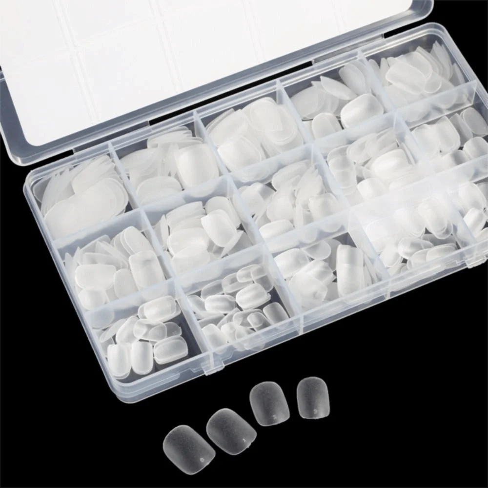 Durable Ultra Short Matte Nail Tips Thin Seamless No Trace Artificial Nails Waterdrop Almond Shape False Nails
