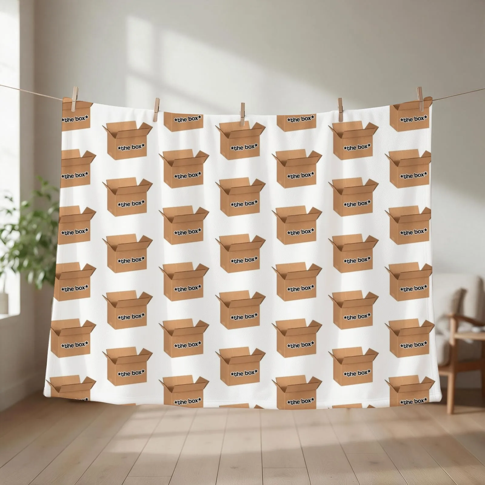 the box Throw Blanket couch cozy soft plush fuzzy picnic outdoor blanket