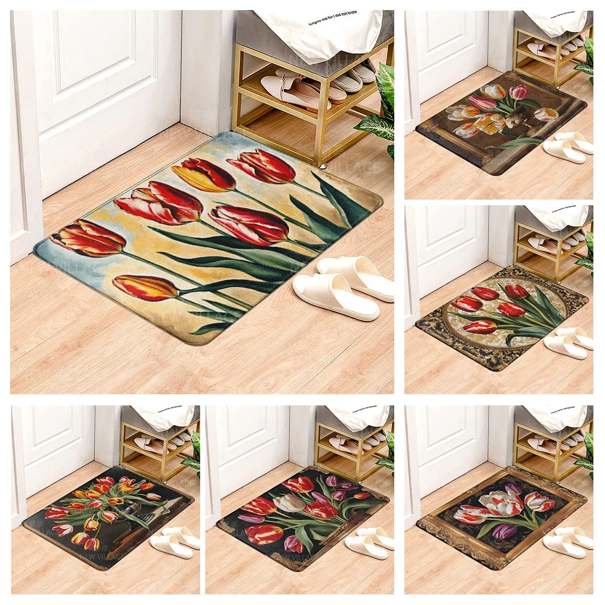 House entrance carpet Home door mat Modern Nordic style Room Bath Foot bathroom non-slip Kitchen water absorption rugs Abstract