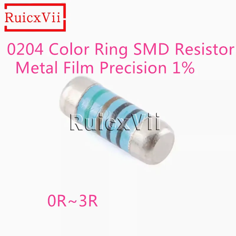 

200 шт. 0204 цветное кольцо SMD резистор металлическая пленка прецизионная 1% 0 0,5 1 1,1 1,2 1,3 1,5 1,6 2 1,8 2,2 2,4 2,49 2,7 3 Ом R