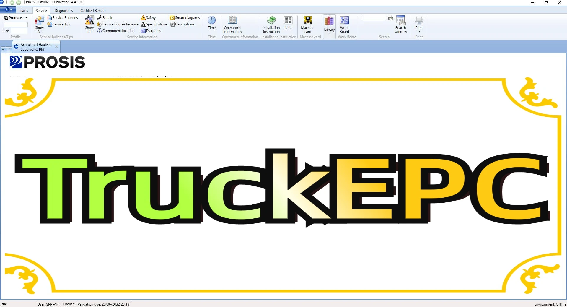 

PROSIS Offline OFFLINE Каталог деталей строительного оборудования и руководства по ремонту [9.2025] для Volvo