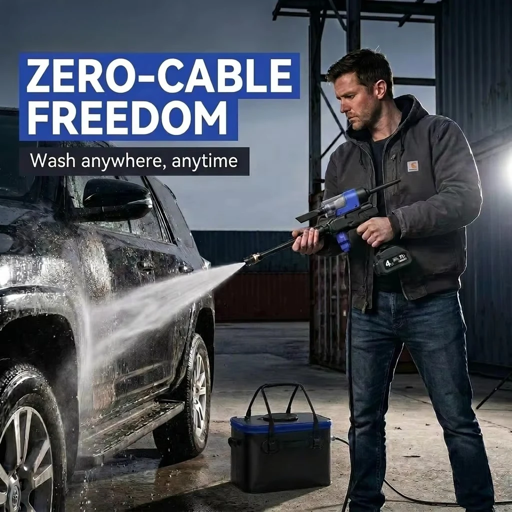 Mobile Car Wash Starter Kit PB-VC-21 Battery Powered 3-in-1 Washer Blower Vacuum 21V Lithium Car Detailing Business Solution