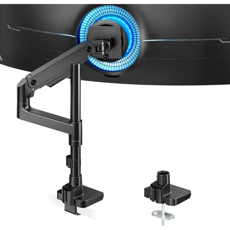 

Heavy-Duty Monitor Mount for 17-49 inches Ultrawide Curved Flat Monitors, Holds 44lbs, with 18" Extended Column for Desk