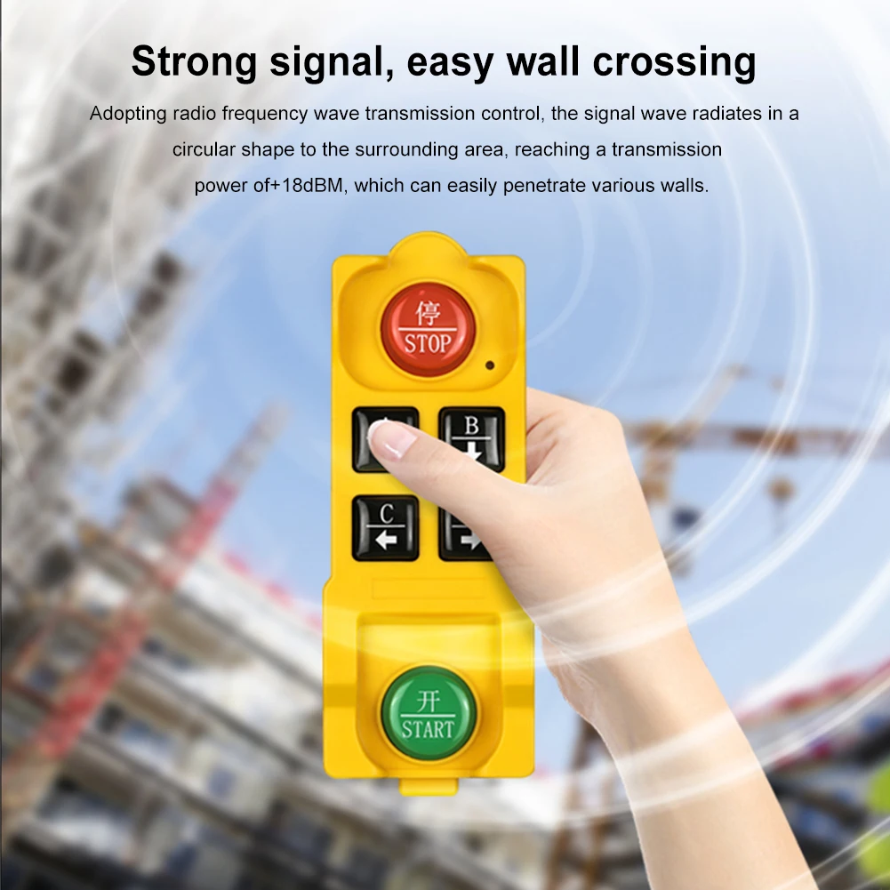 Industrial Wireless Remote Controller 433.92MHz Hoist Crane Control 2/4 Buttons Crane Industrial Radio Controller Waterproof