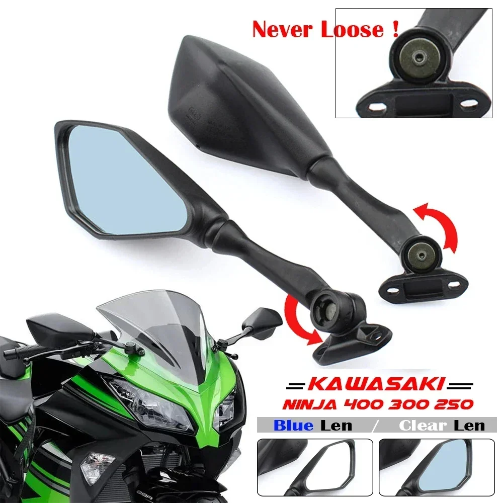 

For Kawasaki Ninja 300 Ex300 Ninja 400 250sl ZX-6R ZX636 ZX6R Motorcycle Folding Adjustable Mirrors Sport Bike Rear View Mirror