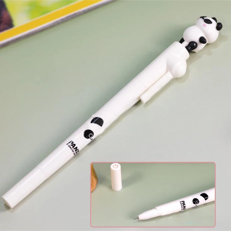 Kawaii Panda Ballpoint Pen Creative Rotatable Gel Pens Cute Writing Tools School Office Supplies Student Stationery Gifts