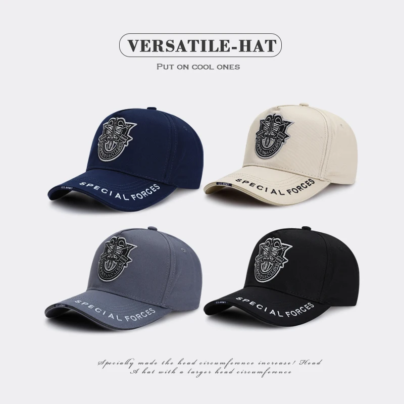 Unisex Large Head Circumference Baseball Cap Spring Summer Autumn High Top Face Slimming Extra Large Sunshade Duckbill Hat