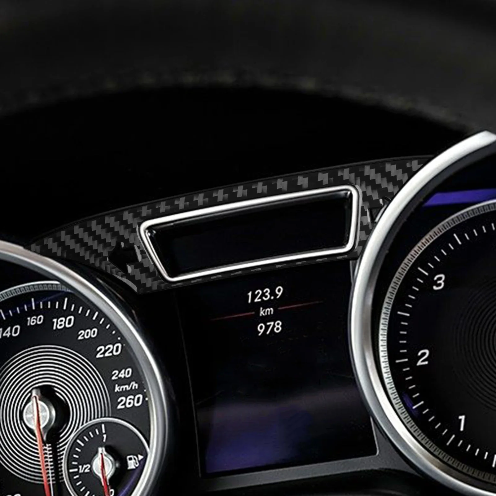 Carbon Fiber Dashboard Speedometer Outlet Cover Sticker Car Accessories Interior Trim For Mercedes Benz G Class W463 2013-2018