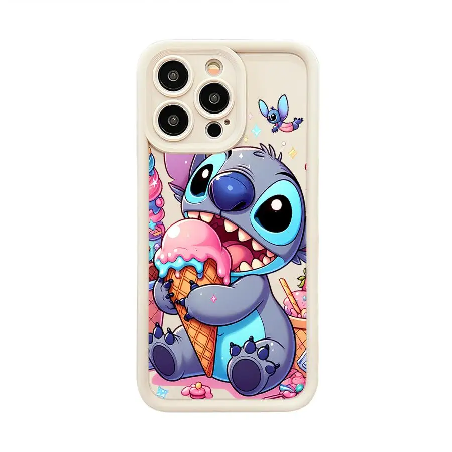 Cartoon Disney Cute Stitch Case For Apple iPhone 15 11 13 16 14 Pro Max 12 Silicone 15 Plus 11Pro Soft Phone Cover