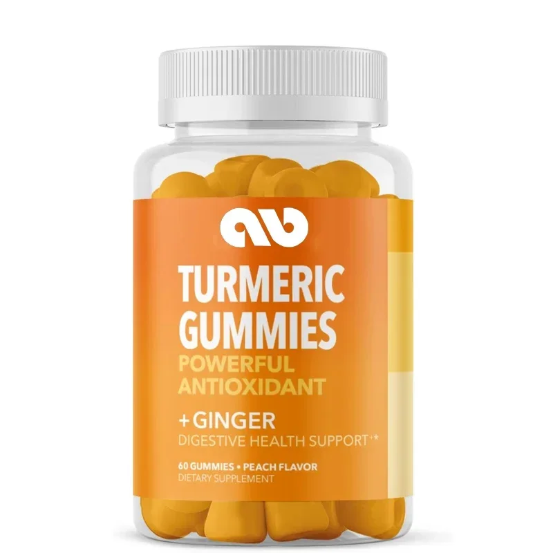 

Ginger and Turmeric Gummies - Turmeric Supplements with Ginger Root Extract - Promotes Immunity and Joint Health -60 Gummies