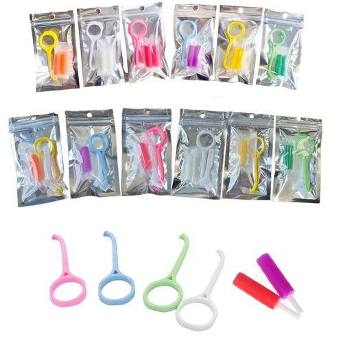 Imagen 1 del producto 20 paquetes de herramientas de eliminación de alineador de ortodoncia, alineador de silicona Chewies, 6 perfumes de frutas, Extractor de soporte Invisible Dental, gancho para quitar
